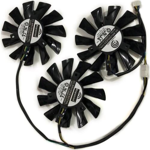 3pcs/set GTX 980TI/1080TI GPU cooler Fans Video fan For MSI GTX1080TI 11G DUKE GTX980TI LIGHTNING 6G Graphics Card Cooling