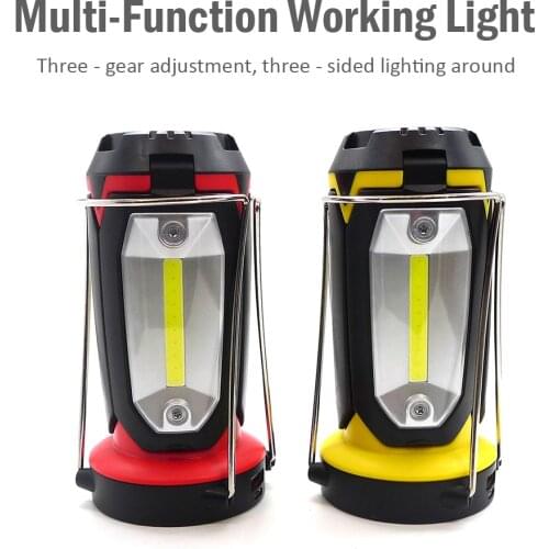 Camp Lamp LED Camping Light USB Rechargeable Flashlight Dimmable Spotlight Work Light Waterproof Searchlight Emergency Torch