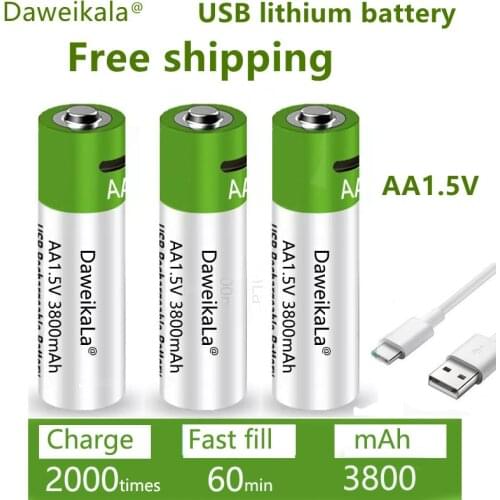 Daweikala New AA battery 3000 mAh Rechargeable battery NI-MH 1.5 V AA battery for Clocks, mice, computers, toys so on