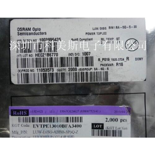 LUWE6SG-BA-6P-5-30 OSRAM OSRAM 3528 white white legs common cathode genuine original