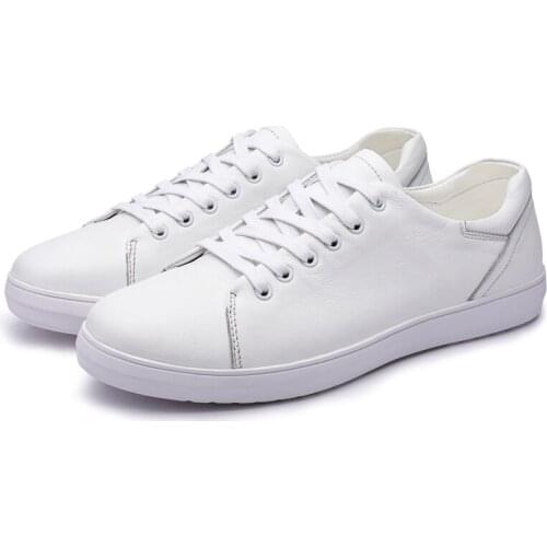 New Men Shoes Genuine Leather Brand White Casual Shoes for Men Laces Up Summer Breathable 2021 Spring New Arrival Fashion