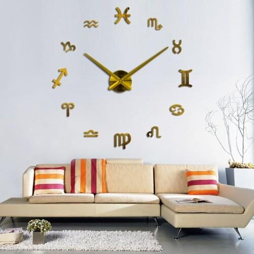 Multi-piece set fashion still life diy quartz wall clock home decoration Study wall stickers mirror effect Modern style