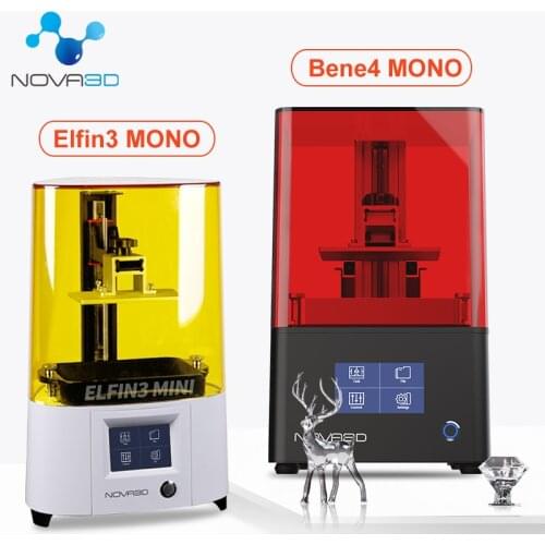 2020 New NOVA3D Elfin2 Photocuring 3D Printer Kit Free Levelling 405nm LCD 3D Printer DIY High Resolution Upgrade Light source