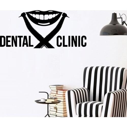 New Design Dentist Office Dental Clinic Wall Sticker Near Tooth Logo Sign Home Decor Vinyl Sticker Art Sticker Stickers