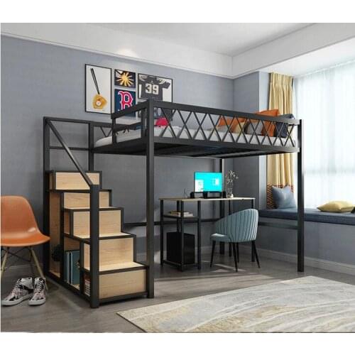 Tieryi elevated bed simple small family multi-function pavilion bed dormitory apartment room single double bed