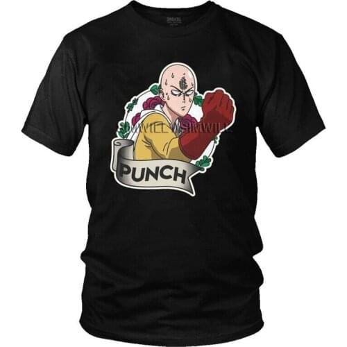 One Punch Man T Shirt for Men Cotton Printing T-shirt Fashion Tshirt Short Sleeve Saitama Strongest Hero Tee Tops