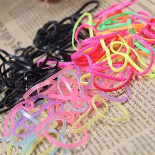 About 250pcs /Lot Wholesale Disposable Children Baby Rubber Bands Strong Elastic Girls Hair Band Accessories