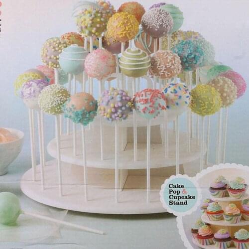 3 Tiers Snack Cake Server Cup Cake Display Stand Lolly Holder Cake Rack 21pcs Cupcake Stand 42pcs Cake Stands Lollipop Holder