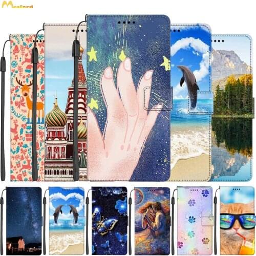 Luxury Flip Leather Case On For Asus Zenfone 5 ZE620KL Back Phone Covers For Asus Zenfone5 ZF620KLCases Cute Cats Iron Tower