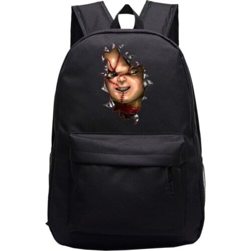 New Horror Chucky Laptop Backpacks Teenager Boys Gilrs Travel Bag Mochila Multi-layer Bagpack Women Men School Shoulder Backpack