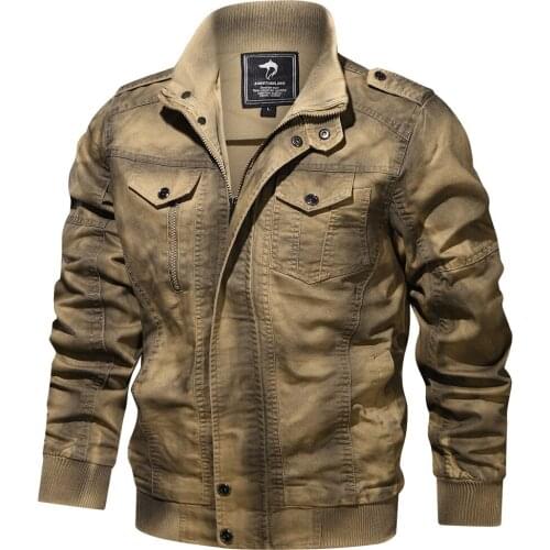 Shanghai Story Mens Jacket Cotton Vintage Jacket Military Windbreaker Ourdoor Bomber Coat