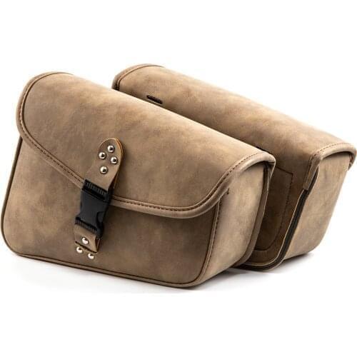 Motorcycle Saddle Bags PU Leather Swingarm Bag SaddleBags Side Tool Bags Storage For Sportster 883 1200XL Waterproof