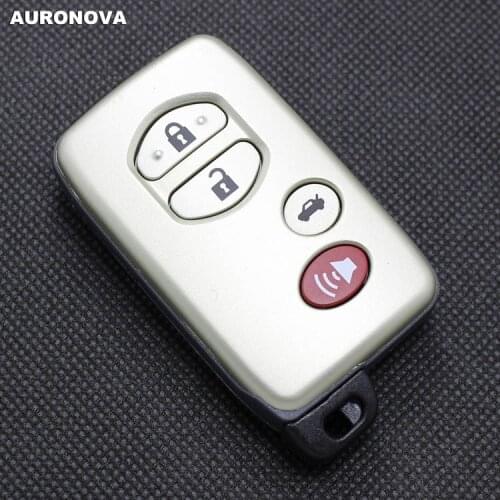 AURONOVA New Smart Key Shell for Toyota Crown Corolla Camry Rav4 Reiz Prado Land Cruiser 3+1 Buttons Remote Car Key Case