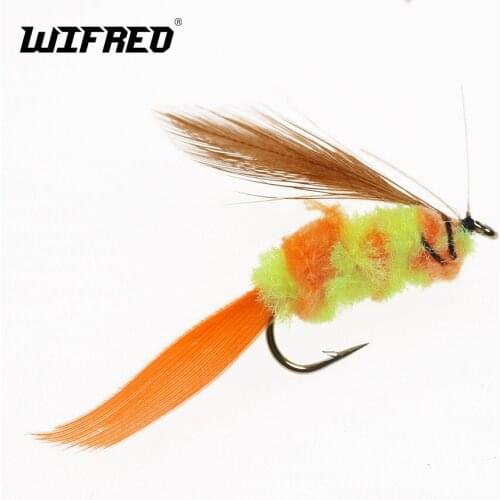 10PCS 10# Bee Fly Trout Fishing Dry Fly Wifreo Box Package