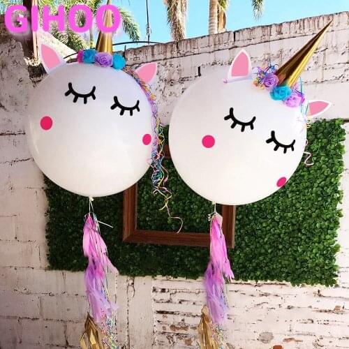 1 Set Unique Horse Theme Baby Event Party Supplies Stickers 36inch DIY Balloons Bubble Balloon Birthday Party Decor