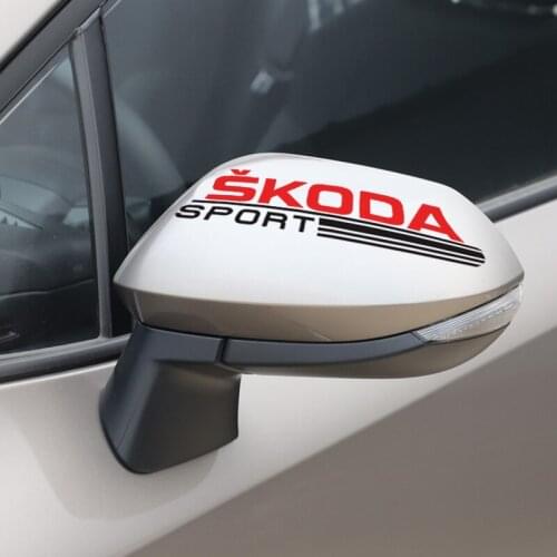 2 pcs fashion car styling car rearview mirror decorative stickers For Skodas Octavia A5 A7 Fabia superb car-styling Accessories