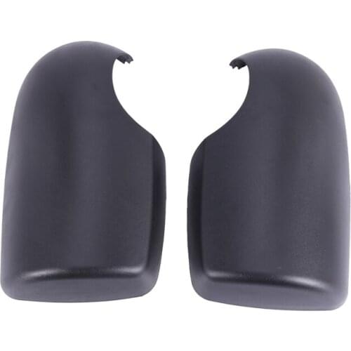 2Pcs ABS Black Door Wing MIRROR COVERS Near Passenger L+R for FORD TRANSIT MK6 MK7 2000-2014