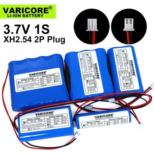 3.7V/4.2V 18650 Li-ion battery 3000mAh 5200mAh 6000mAh 9000mAh 12000mAh with PCB protection XH 2.54 2P Plug