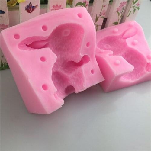 3D Animals Mold Rabbit Bunny Silicone Soap Mold Animal Candle Aroma Mould Soap Making Moulds for Fondant Cake Decoration Tools