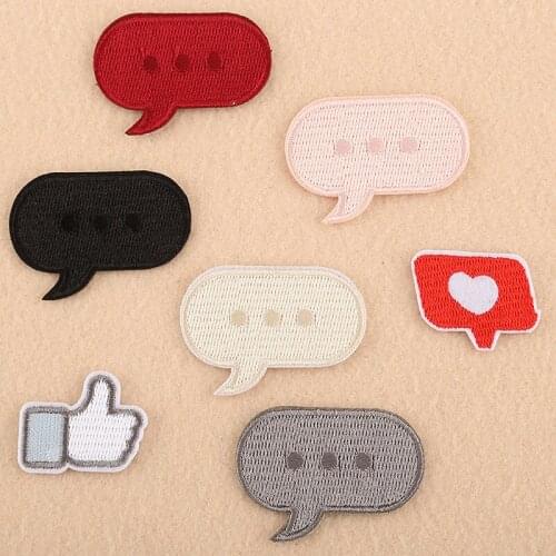 3D Diy Embroidered Information Frame Patches for Clothing Ornaments Accessories Iron On Good Job Heart Love Diy Appliques