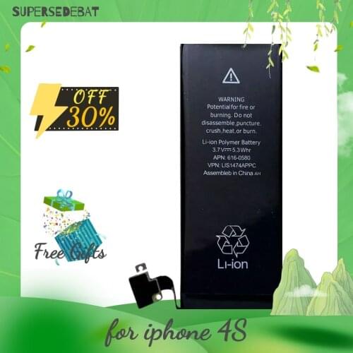 1430 mah Bateria for iphone 4s Battery Replacement Batterie for iphone 4s Batteria Black Batteries Rechargeable Batteries Pilas