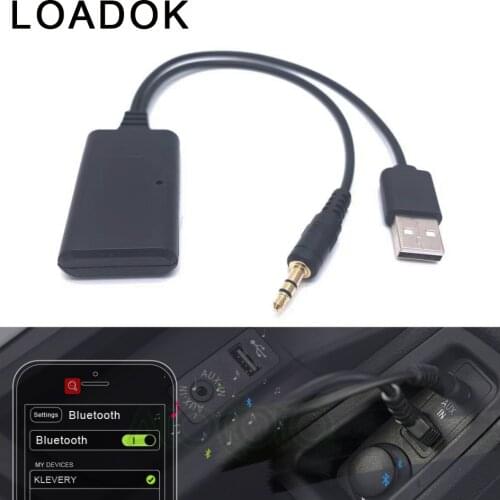 3.5MM AUX USB Interface Bluetooth Module Receiver Cable Adapter for BMW for KIA Car Wireless A2DP Audio Input for Peugeot