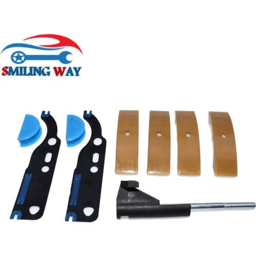 SMILING WAY# Timing Camshaft Chain Tensioner Halter & Pads & Gasket For Audi A4 A6 VW Beetle Golf Jetta Passat 1.8 2.7 2.8 4.2
