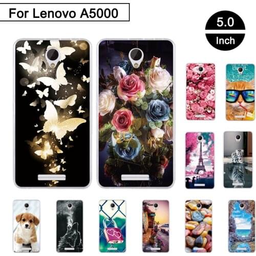 CEOTNG Case For Lenovo A5000 Soft Silicone TPU Cute Butterfly Design Pattern Painting For Lenovo A 5000 Phone Case Cover