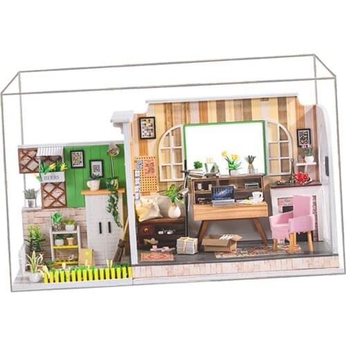 DIY 3D Wooden Miniature Dollhouse Build Your Own Crafting Kit with LED Lights
