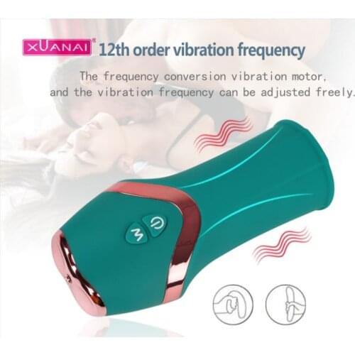 Electric Piston Male Masturbation Cup Silicone Vagina Glan Delay Ejaculation Vibrator Sex Toys For Men Erotic Dick Penis Trainer