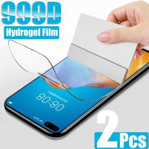 2Pcs Hydrogel Film For Huawei P40 P30 P20 P10 Lite Pro Screen Protector For Huawei Mate 40 30 20 Pro Lite 20X Film Full Cover