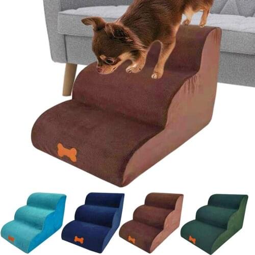 Pet Dog Stairs Pet 3 Steps Stairs For Small Dog Stairs Ladder Pet Puppy Stairs Ramp Sofa Bed Ladder For Dogs Cats