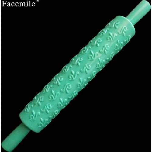 Mac new Flower Texture Rolling Pin Dough Embossing Tool Cake Pastry Baking Cake Decorating Kitchen DIY Ribbon Stripe Tool