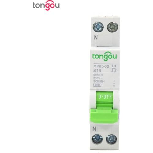 DPN 25A MCB 1P+N 110V 220V Curve B AC Mini Circuit Breaker With 5 Years Warranty