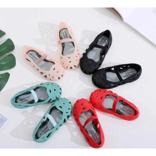 Mini Melissa 2020 New Mini girls Shoes Crystal Jelly Sandals Children Hollow Shoes Toddler Girls kids Sandals princess