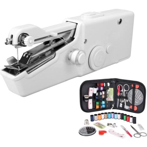 Mini Hand Sewing Machine Portable Household handheld Sewing Machine Electric Stitch Needlework Set for DIY Clothes Stitchin Tool