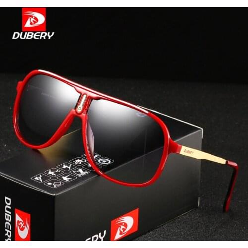 DUBERY Fashion Trend Sports Riding Polarized Sunglasses Lightweight Frame Outdoor Night Vision Sun Glasses For Men
