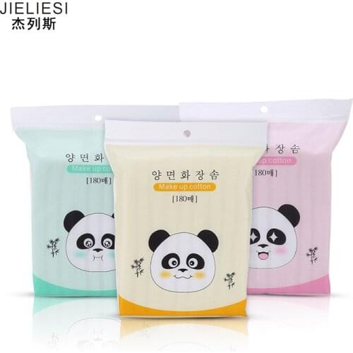 Nonwoven Fabric Degreasing Cotton Puff Filling Double-Sided Double-Effectl Wipe Bag 180 Tablets J001