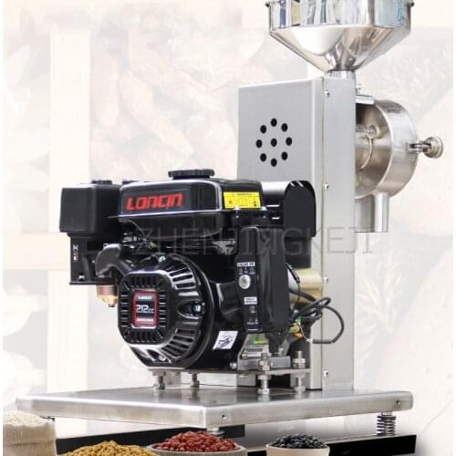 Mobile Outdoor Smash Machine Flow Type Powder Stainless Steel Petrol/Electric Commercial Whole Grains Grind Processing Equipment