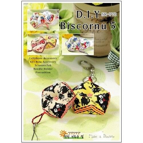 Pin Neddle Cushion 18CT White Fabric Biscornu Needlework DIY Kit For Embroidery Cotton Thread Set Counted Cross-Stitching