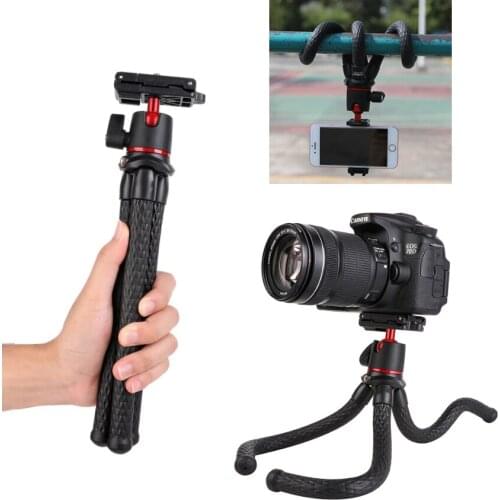 Portable Flexible Octopus Mobile Phone Tripod 2 in 1 Foldable Clip Magic Arm Quick Release Plate for SONY Canon Fujifilm camera