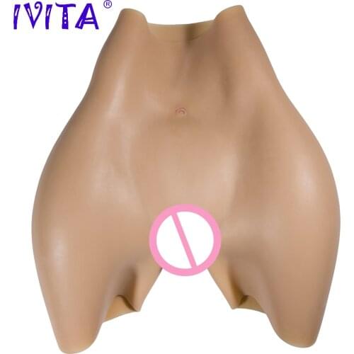 IVITA Realistic Fake Silicone Vagina Artifical Buttocks Enhancement Vagina For Crossdresser Transgender Drag Queen Fashion Panty