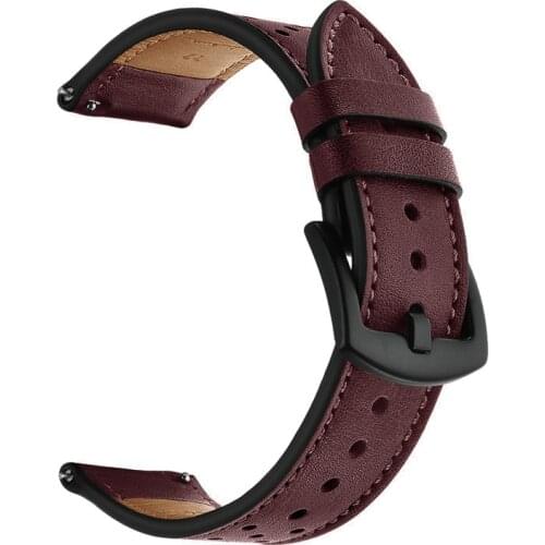 Huawei watch gt 2 2e strap for Samsung gear S3 Frontier galaxy watch 46mm amazfit GTR 47mm band 22mm Genuine Leather bracelet