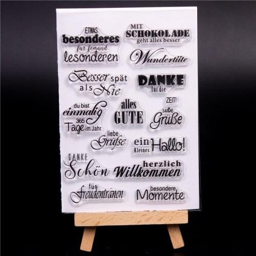 German Germany Word Rubber Silicone Clear Stamps For Scrapbooking Tampons Transparents Seal Background Stamp Card Making Diy