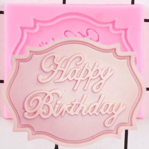 Happy Birthday Letter Silicone Mold Chocolate Fondant Cake Decorating Tools Cupcake Topper Decoration Mold Candy Clay Molds