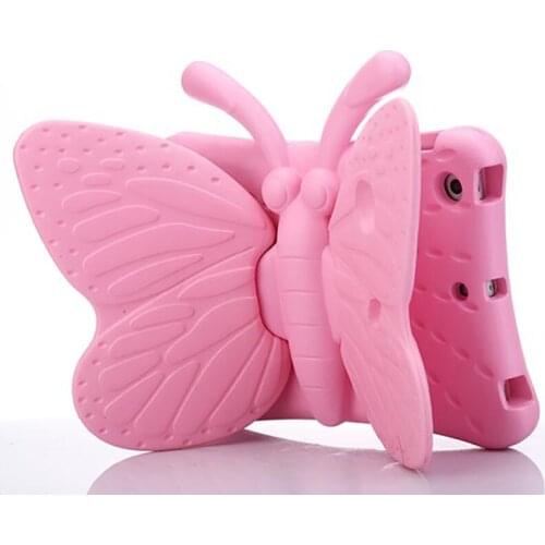 1pcs Tablet Case Cute Cartoon Butterfly EVA Stand Cover Desktop Portable Tablet Holder Stand Protective Shockproof Case for Gift
