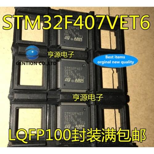 1Pcs STM32F407VET6 32bit 512K LQFP-100 in stock 100% new and original