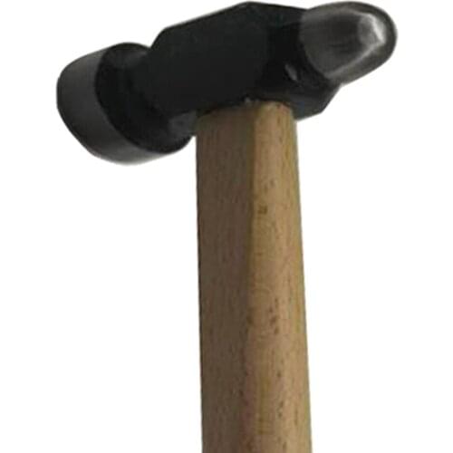 10" Wooden Handle Chasing Hammer Flat & Dome Heads DIY Crafts Jewelry Tool