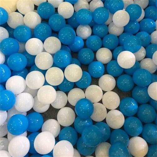 10 Pcs/lot Eco-Friendly White And Blue Soft Plastic Ocean Ball Funny Baby Kid Water Pool Ocean Wave Ball Diameter 7cm