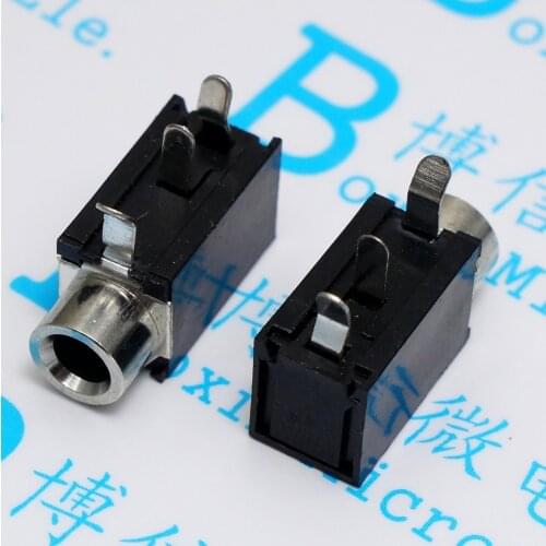 100Pcs/Lot Pj316 3.5 Headphone Socket Pj-316 Audio Socket Metal Head 3-Pin Straight Plug 3.5Mm Socket